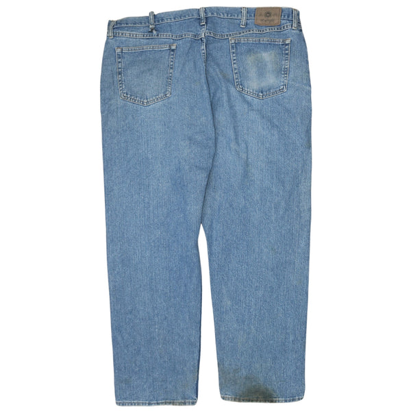 Wrangler 90's Vintage Blue Regular Fit Straight Leg Men's Trousers 34