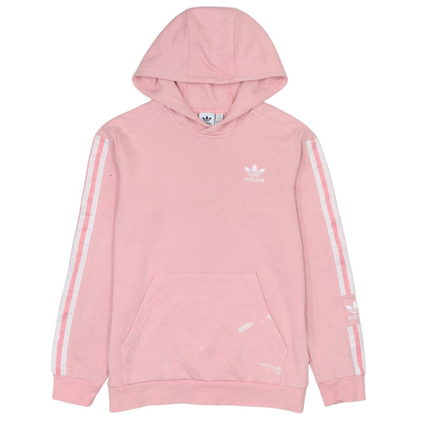 Adidas Vintage 90's Pink Hoodie Drawstring Pockets Women's Size Medium