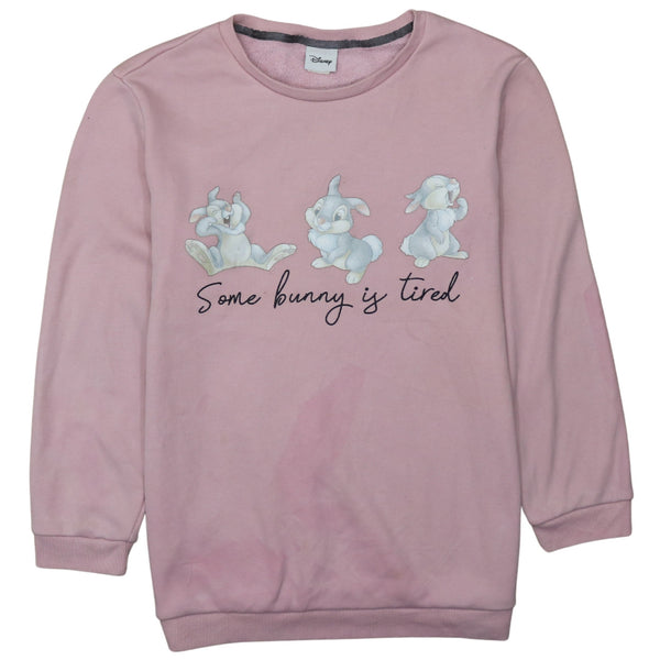 Disney 90's Winnie The Pooh Pink Crew Neck Sweatshirt Medium