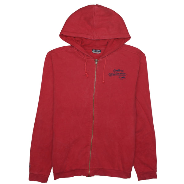 Kappa 90's Lightweight Full Zip Up Hoodie XLarge Red