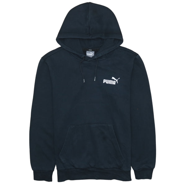 Puma 90's Vintage Black Pullover Hoodie, XSmall, Drawstring Pockets