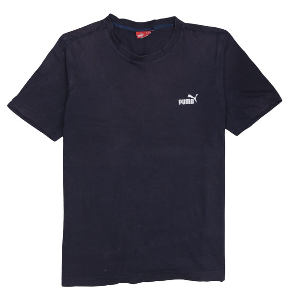 Puma 90's Short Sleeves Crew Neck T Shirt Medium Navy Blue