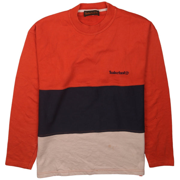 Timberland 90's Heavyweight Crew Neck Sweatshirt Small (missing sizing label) Orange