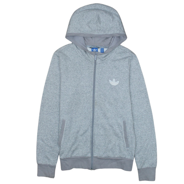 Adidas 90's Lightweight Full Zip Up Hoodie Medium  Grey