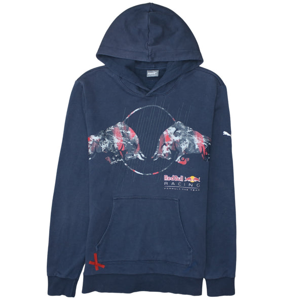 Puma 90's Red Bull Pullover Hoodie Large Navy Blue