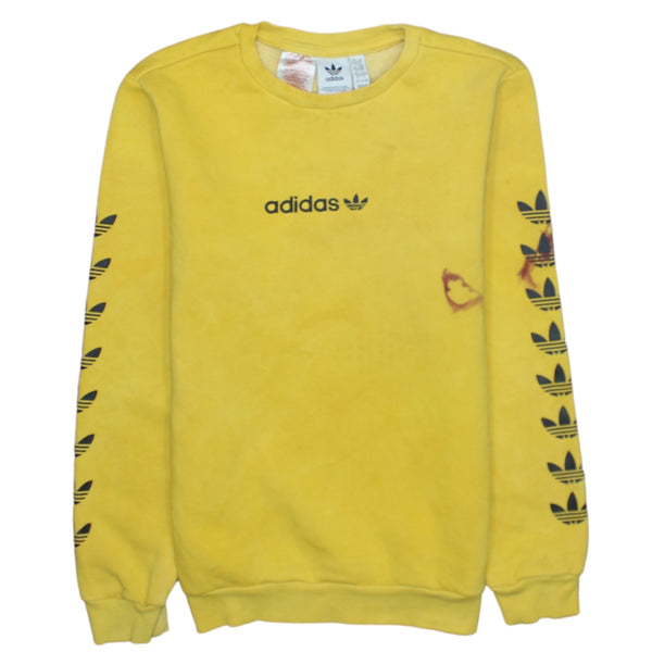 Adidas 90's Lightweight Crew Neck Sweatshirt Medium Yellow