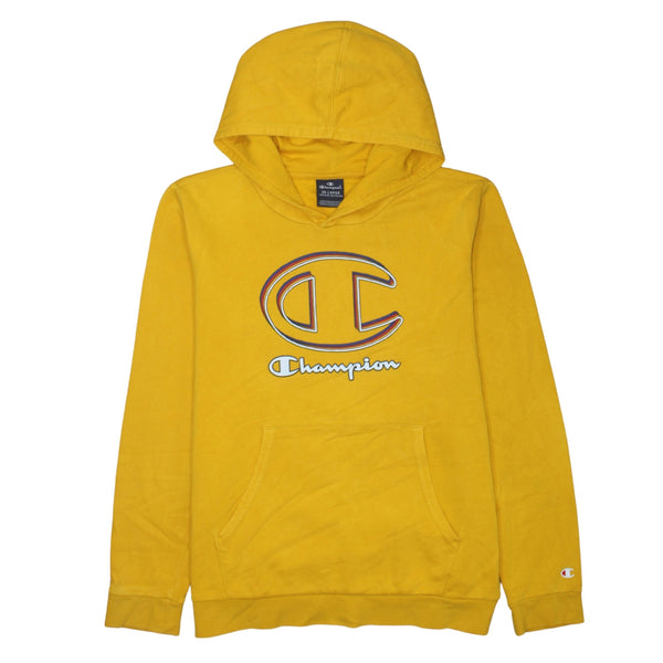 Champion 90's Spellout Pullover Hoodie XXLarge (2XL) Yellow