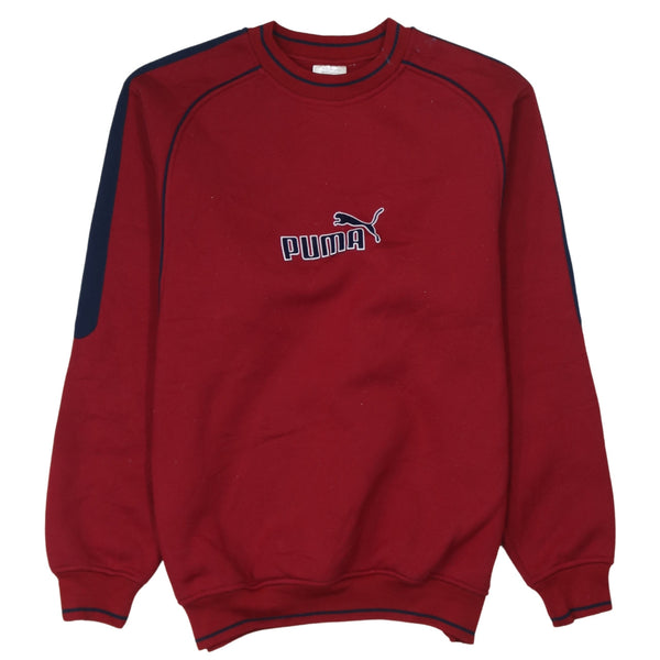 Puma 90's Spellout Crew Neck Sweatshirt Medium  Red