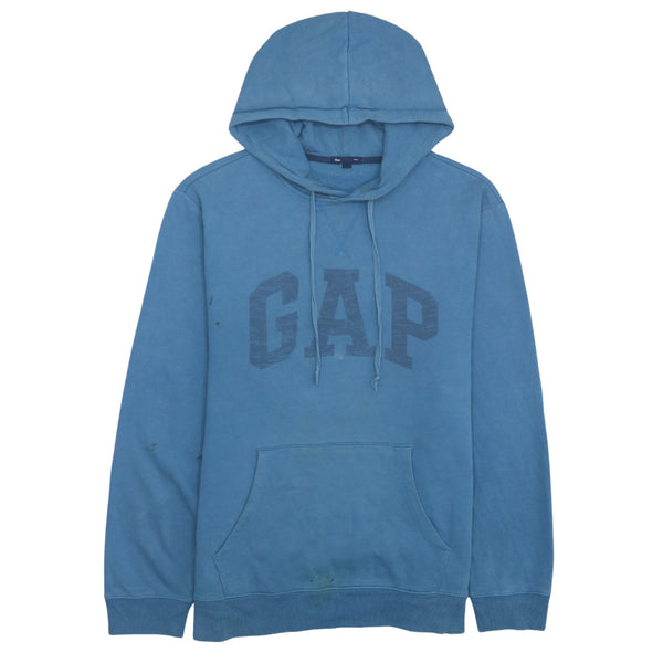 Gap 90's Blue Spellout Pullover Hoodie Men's Large