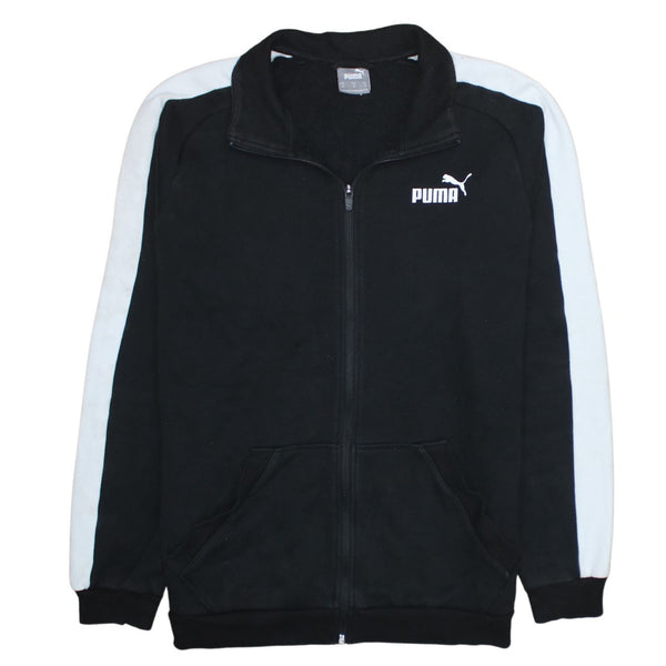 Puma 90's Lightweight Full Zip Up Sweatshirt Medium Black