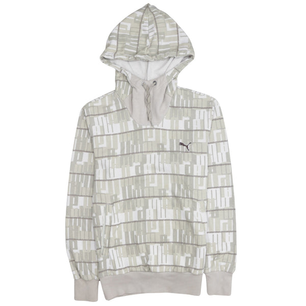 Puma 90's Lightweight Pullover Hoodie Small Beige Cream