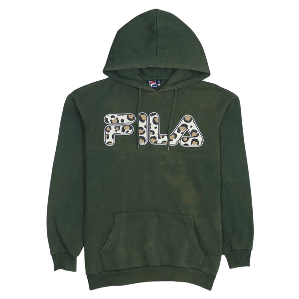 Fila 90's Spellout Pullover Hoodie XSmall Green
