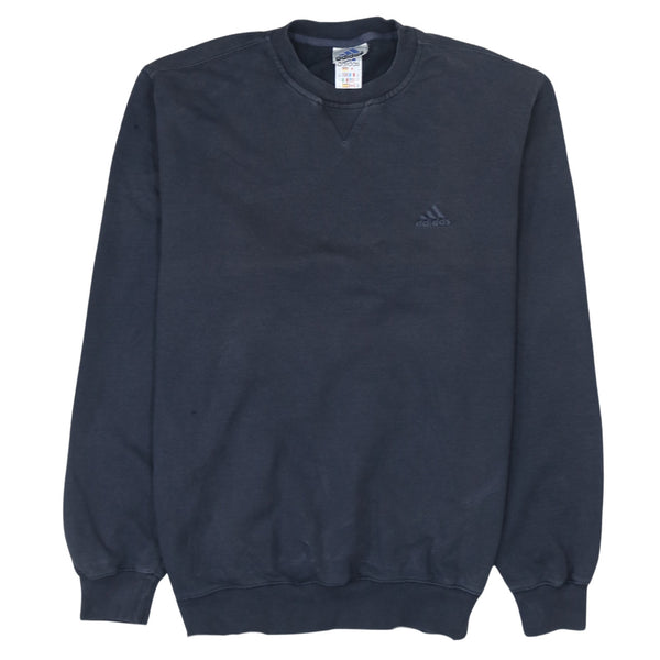 Adidas 90's Lightweight Crew Neck Sweatshirt Medium Navy Blue