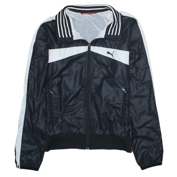Puma 90's Lightweight Full Zip Up Windbreaker Medium Black