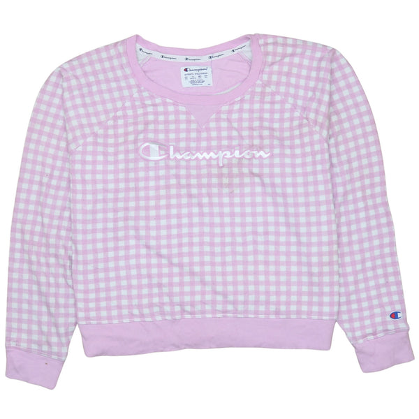 Champion Vintage 90's Pink XXLarge Crew Neck Spellout Sweatshirt Cotton
