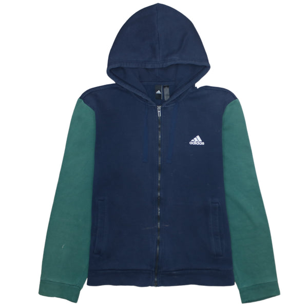 Adidas 90's Sportswear Full Zip Up Hoodie Medium  Navy Blue