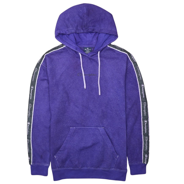 Champion 90's Drawstring Pockets Pullover Hoodie Small Purple