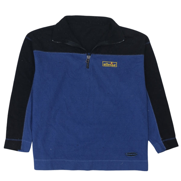 Ellesse 90's Hiking Warm Quarter Zip Fleece Jumper XLarge  Black