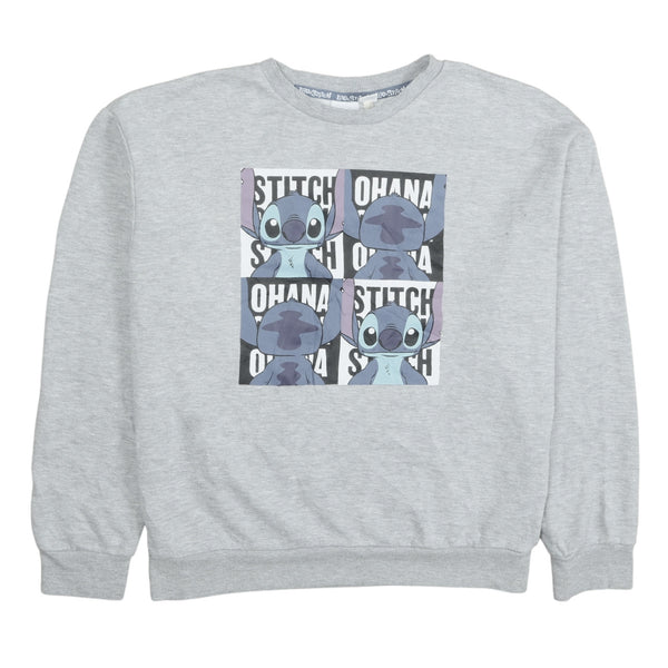 Vintage Disney Lilo & Stitch 90's Crew Neck Sweatshirt Small Grey