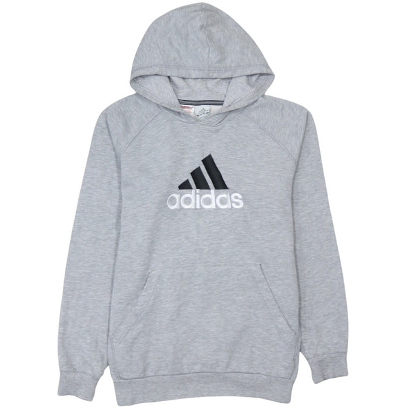 Adidas 90's Spellout Pullover Hoodie XLarge Grey