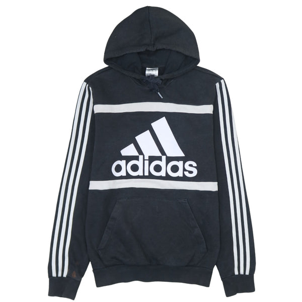 Adidas Spellout 90s Vintage Pullover Hoodie XSmall Black Retro
