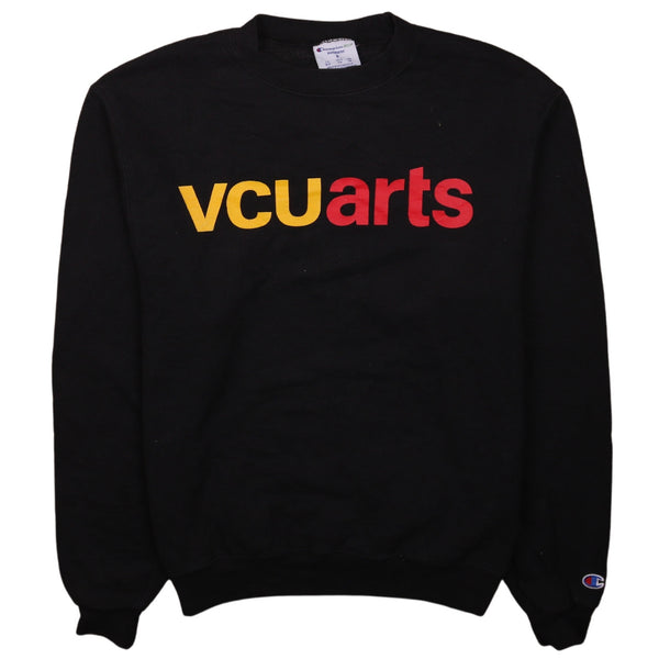 Champion Vintage 90s VCUarts Black Crew Neck Sweatshirt Men's Small