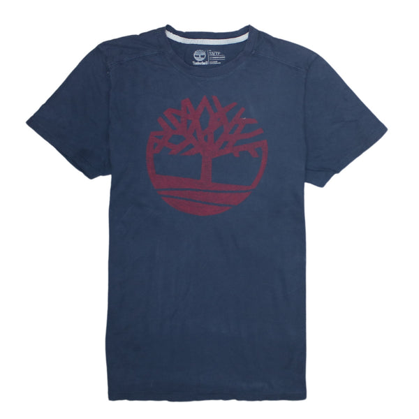 Timberland 90's Spellout Short Sleeves T Shirt XSmall Navy Blue