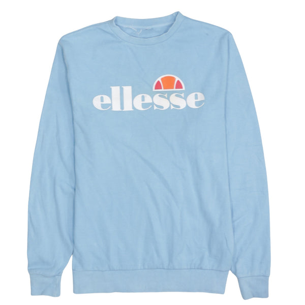 Ellesse 90's Spellout Crew Neck Sweatshirt Small  Blue