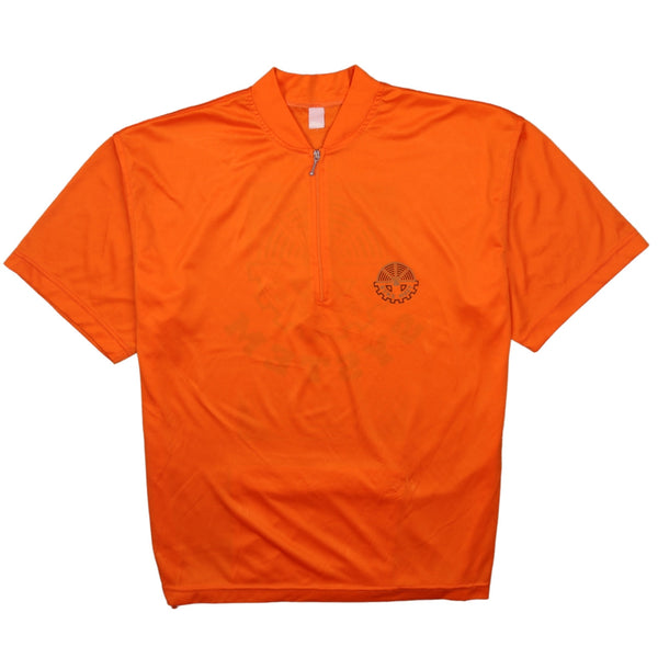 Vintage 90's Orange Quarter Zip T-Shirt Men's XLarge Active Wear