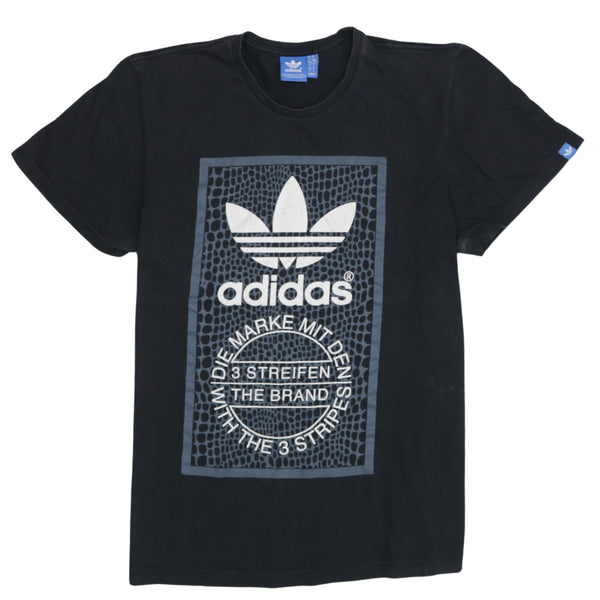Adidas 90's Spellout Short Sleeves T Shirt Large Black
