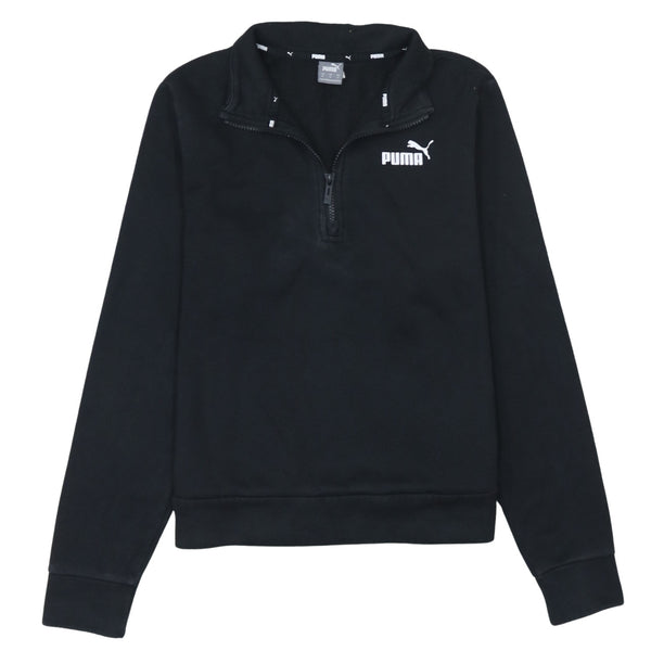 Puma 90's Lightweight Quarter Zip Sweatshirt Medium Black