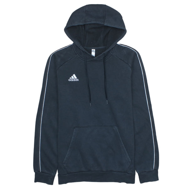 Adidas 90's Large Black Pullover Hoodie with Drawstring Pockets