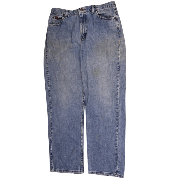 Lee Women's Vintage 90's Blue Baggy Straight Leg Trousers Size 34