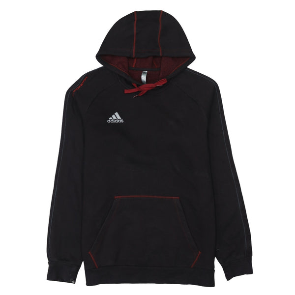 Adidas 90's Drawstring Pockets Pullover Hoodie Medium Brown