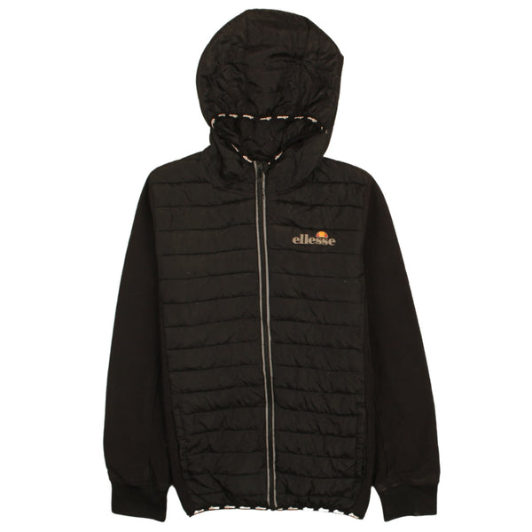 Ellesse Vintage 90's Black Hooded Full Zip Up Windbreaker Women's Small