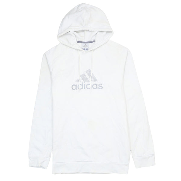 Adidas Vintage 90's White Spellout Pullover Hoodie Men's Small