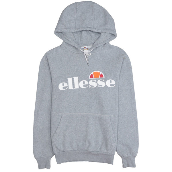 Ellesse 90's Spellout Pullover Hoodie Small  Grey