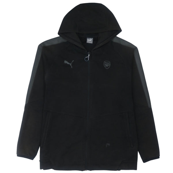Puma 90's Black Sportswear Full Zip Up Hoodie Men's XLarge