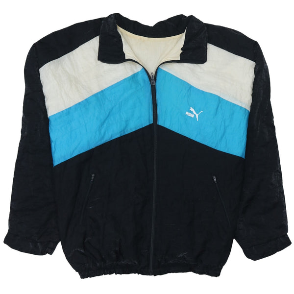 Puma 90's Lightweight Full Zip Up Windbreaker XXLarge  Black