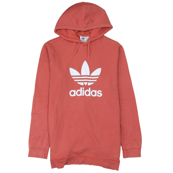 Adidas 90's Spellout Pullover Hoodie Large Orange