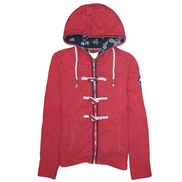 Napapijri 90's Lightweight Full Zip Up Hoodie Medium Red