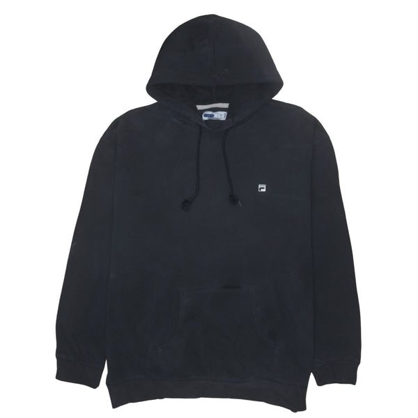 Fila 90's Vintage Lightweight Large Black Hoodie