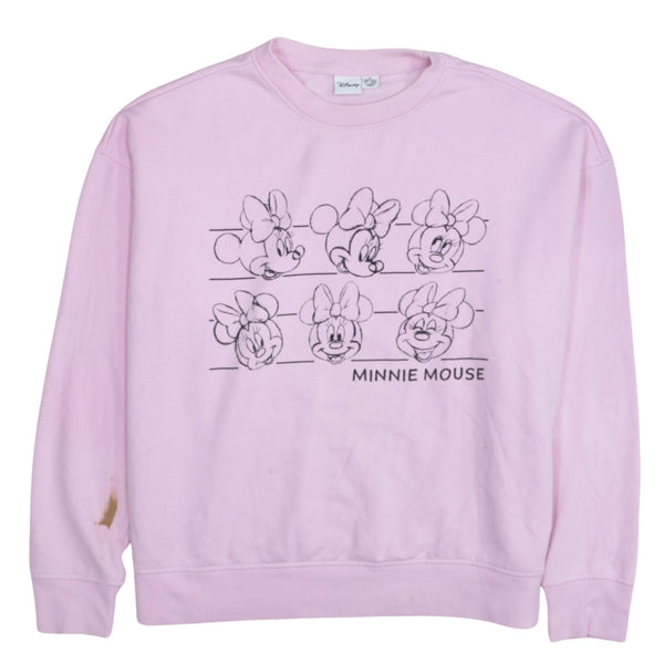 Diseny 90's Minnie Mouse Crew Neck Sweatshirt Medium Pink