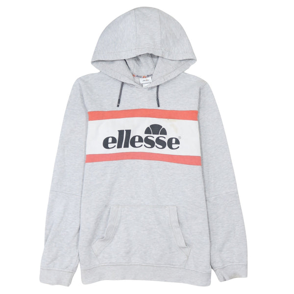 Ellesse 90's Spellout Pullover Hoodie Small  Grey