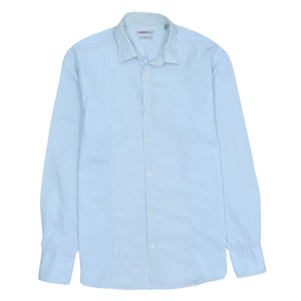 Kenzo 90's Long Sleeve Button Up Shirt Small  Blue