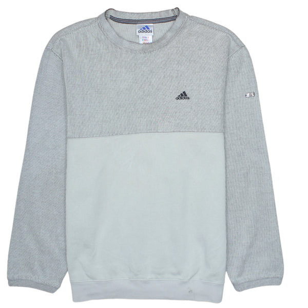 Adidas 90's Vintage Grey Crew Neck Sweatshirt Large