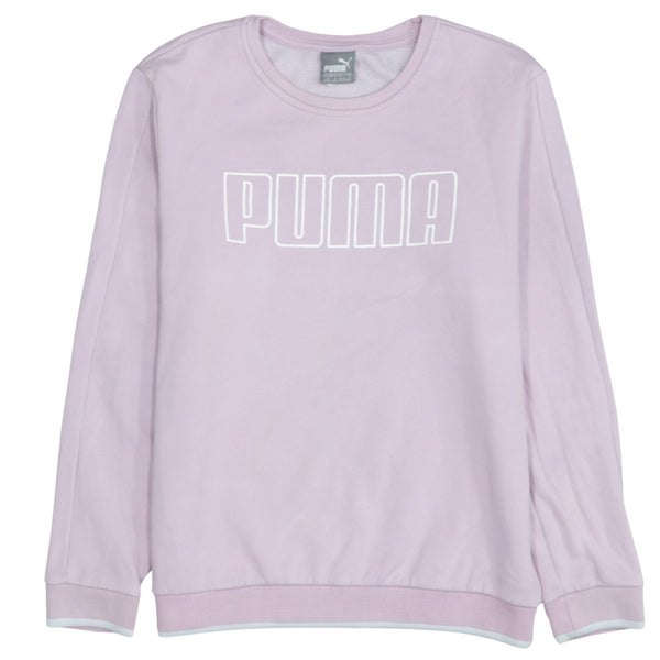 Puma 90's Spellout Crew Neck Sweatshirt Large Pink