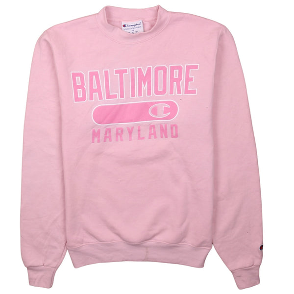 Champion 90s Baltimore Maryland Pink Crewneck Sweatshirt XS Unisex