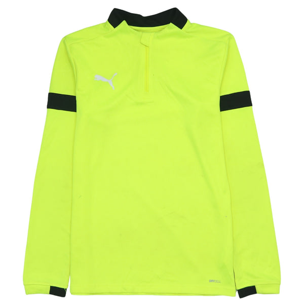 Puma 90's Green Heavyweight Quarter Zip Sweatshirt Small Cotton