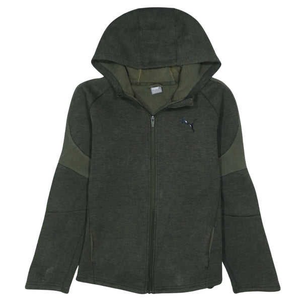 Puma Women's XLarge Hoodie Green Cotton Pullover Casual Wear